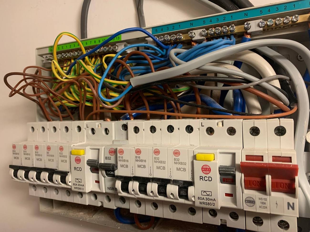 Consumer unit before upgrade